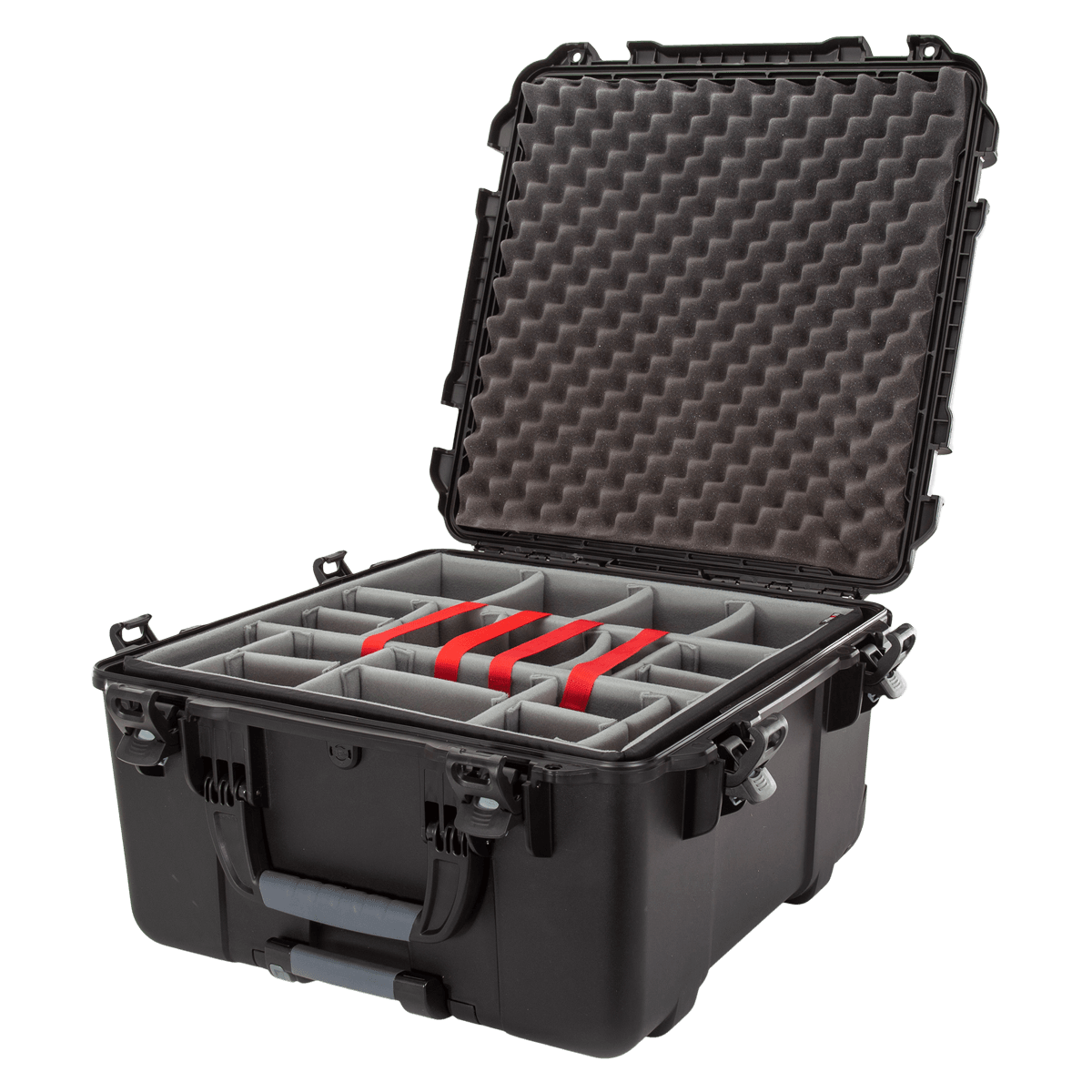 Nanuk 968 Waterproof Hard Case with Pad Divider, Black, 25 x 24.7 x 13.6 in