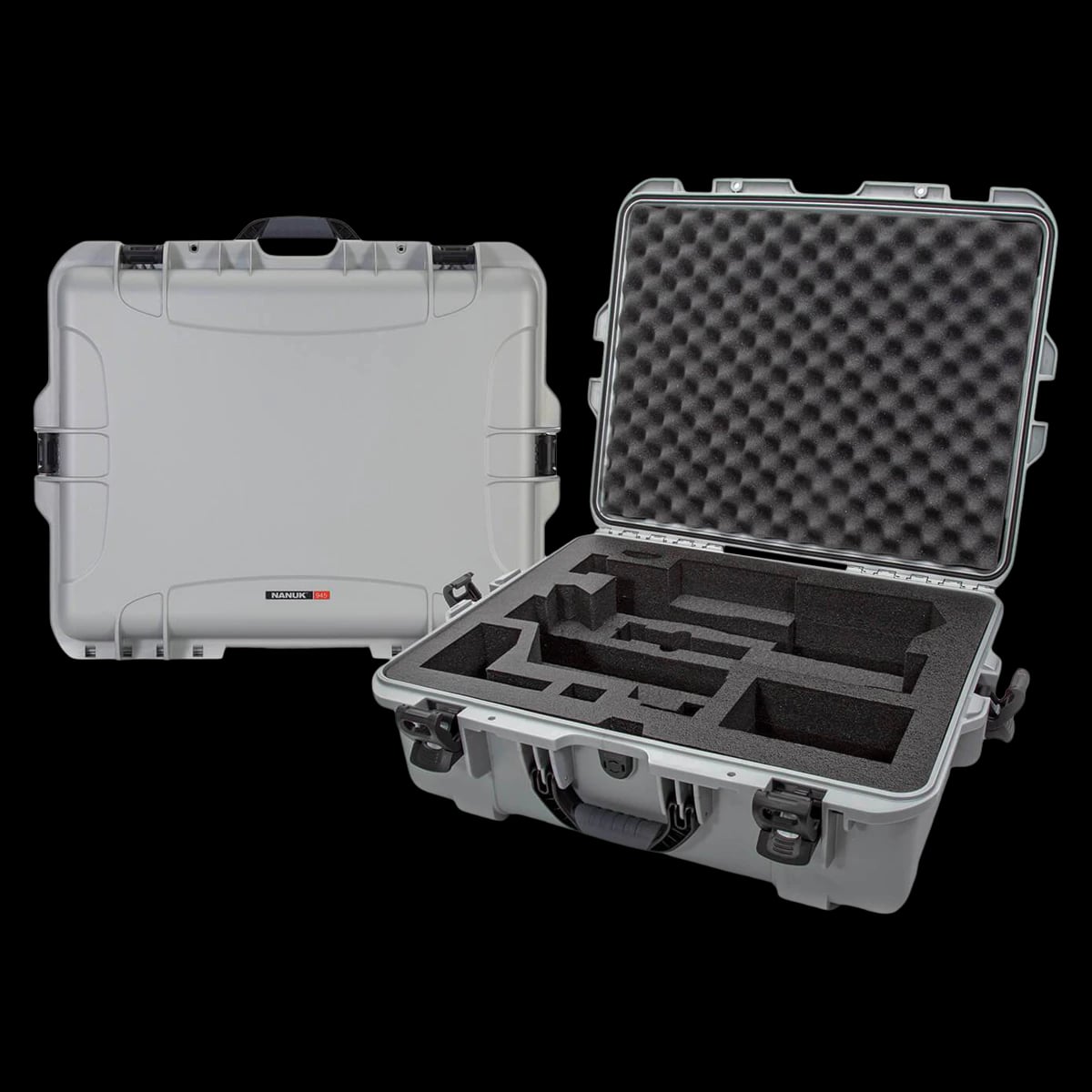 Nanuk 945 Hard Case with Foam, Silver, 25.1 x 19.9 x 8.8 in, Carry Handle