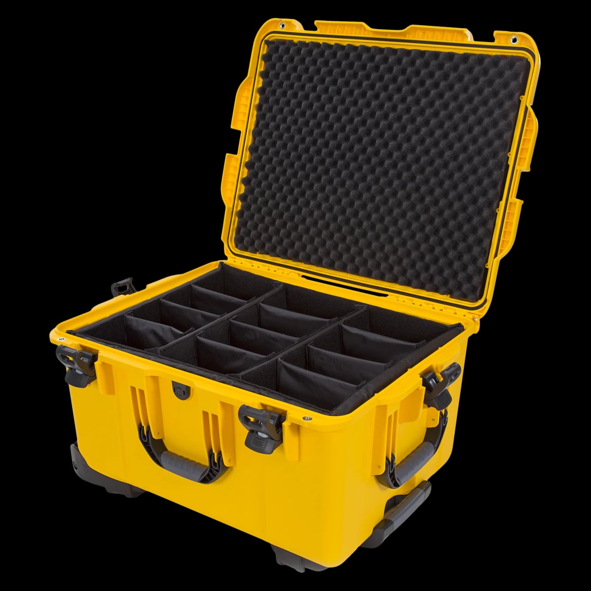 Nanuk 960 Waterproof Hard Case with Padded Divider, Yellow, 25.4 x 20 x 14.5 in