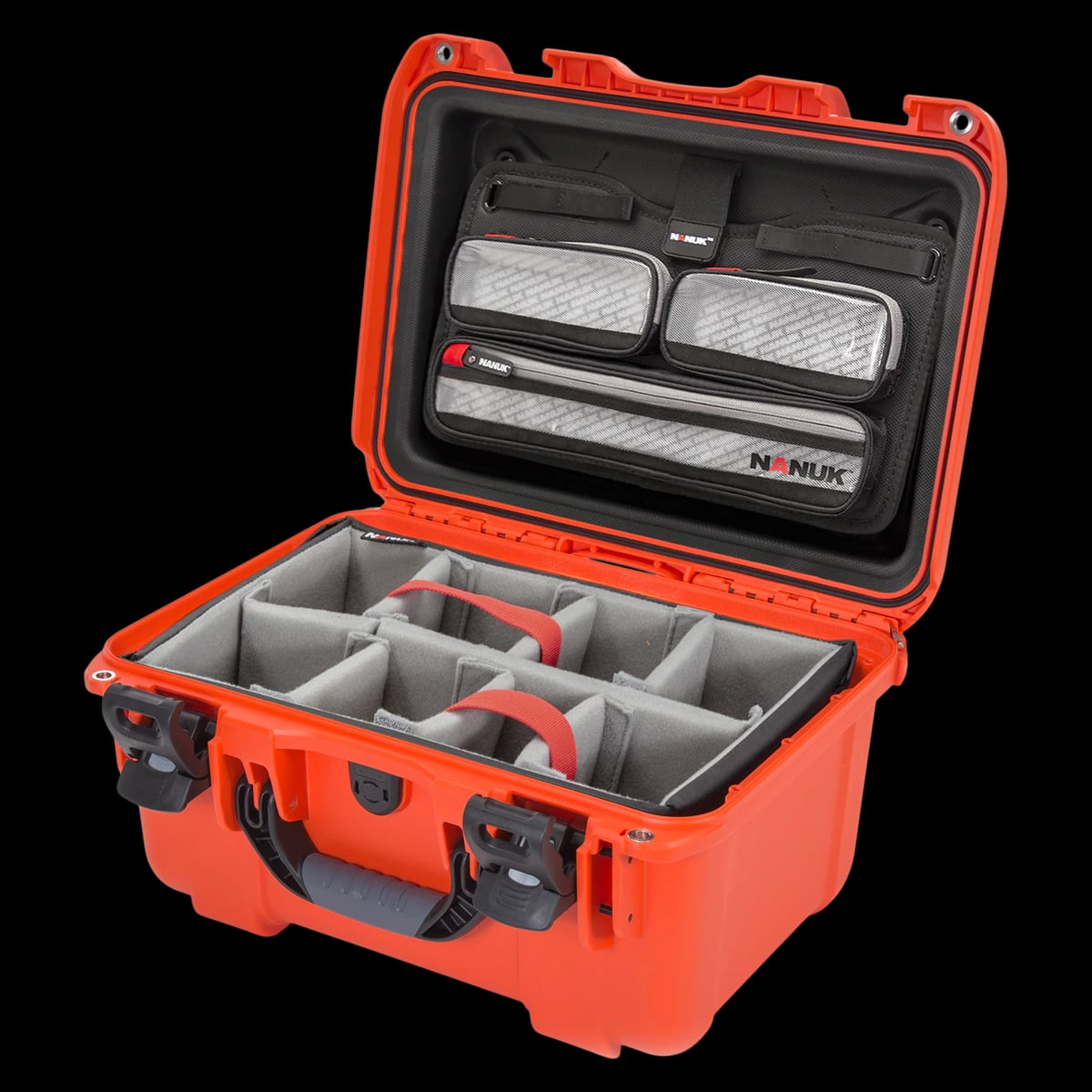 Nanuk 918 Equipment Case with Lid, Organizer Dividers, Orange