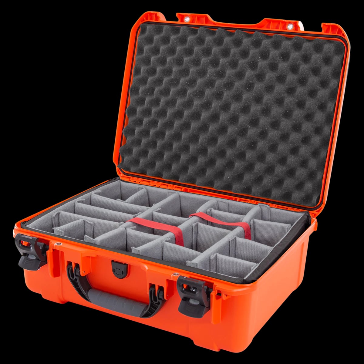 Nanuk 940 Waterproof Case with Padded Divider, Orange, 21.7 x 16.9 x 8.5 in