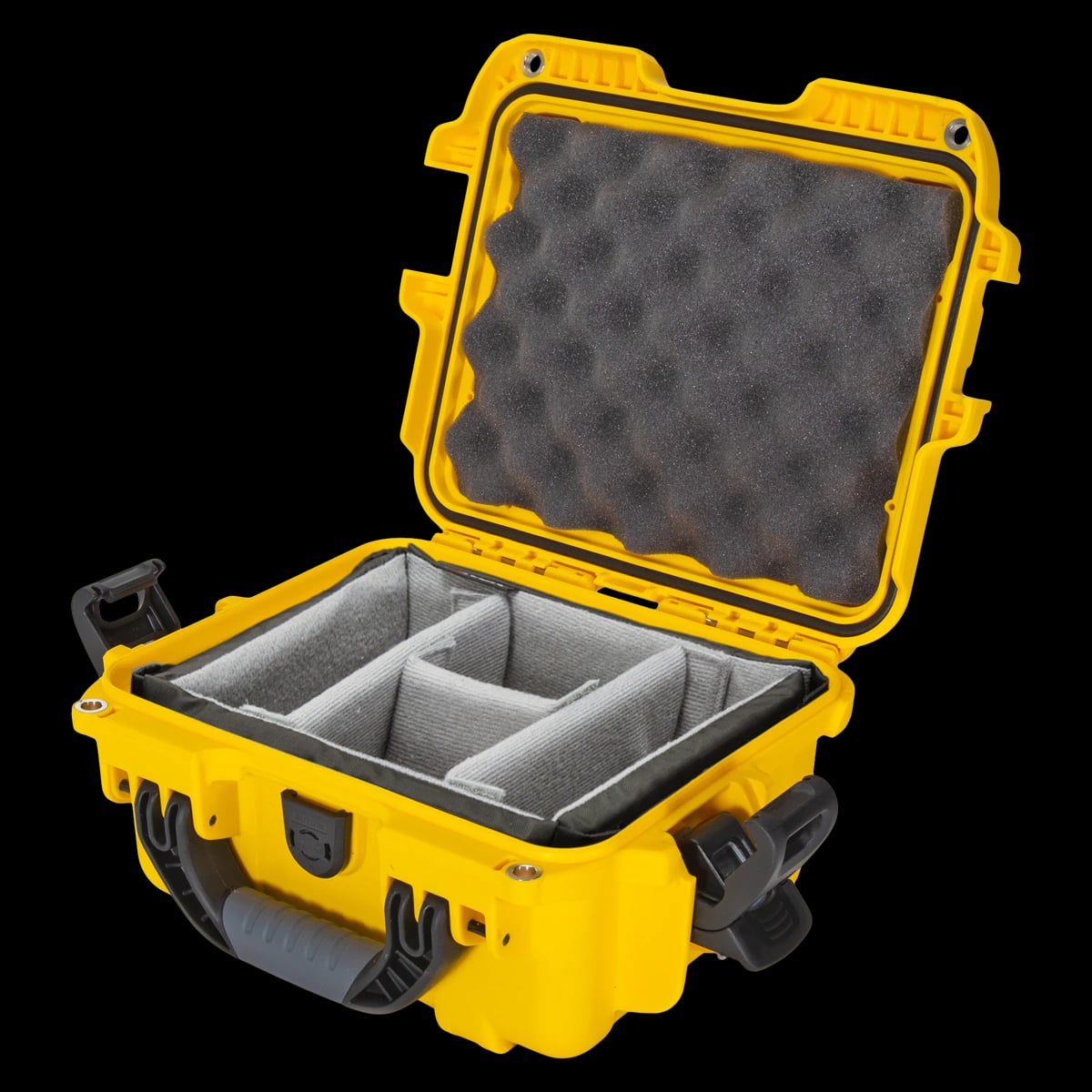 Nanuk 905 Waterproof Case with Padded Divider, Yellow, 12.5 x 10.1 x 6 in