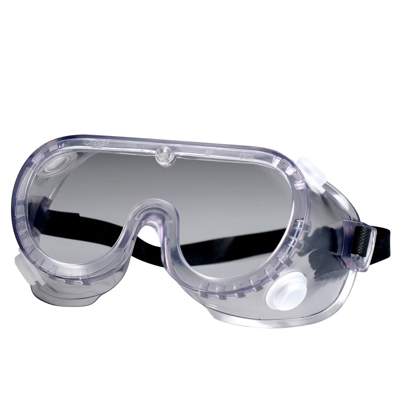 Pyramex Safety Protective Splash Goggles, Clear Lens, Black Strap, Each