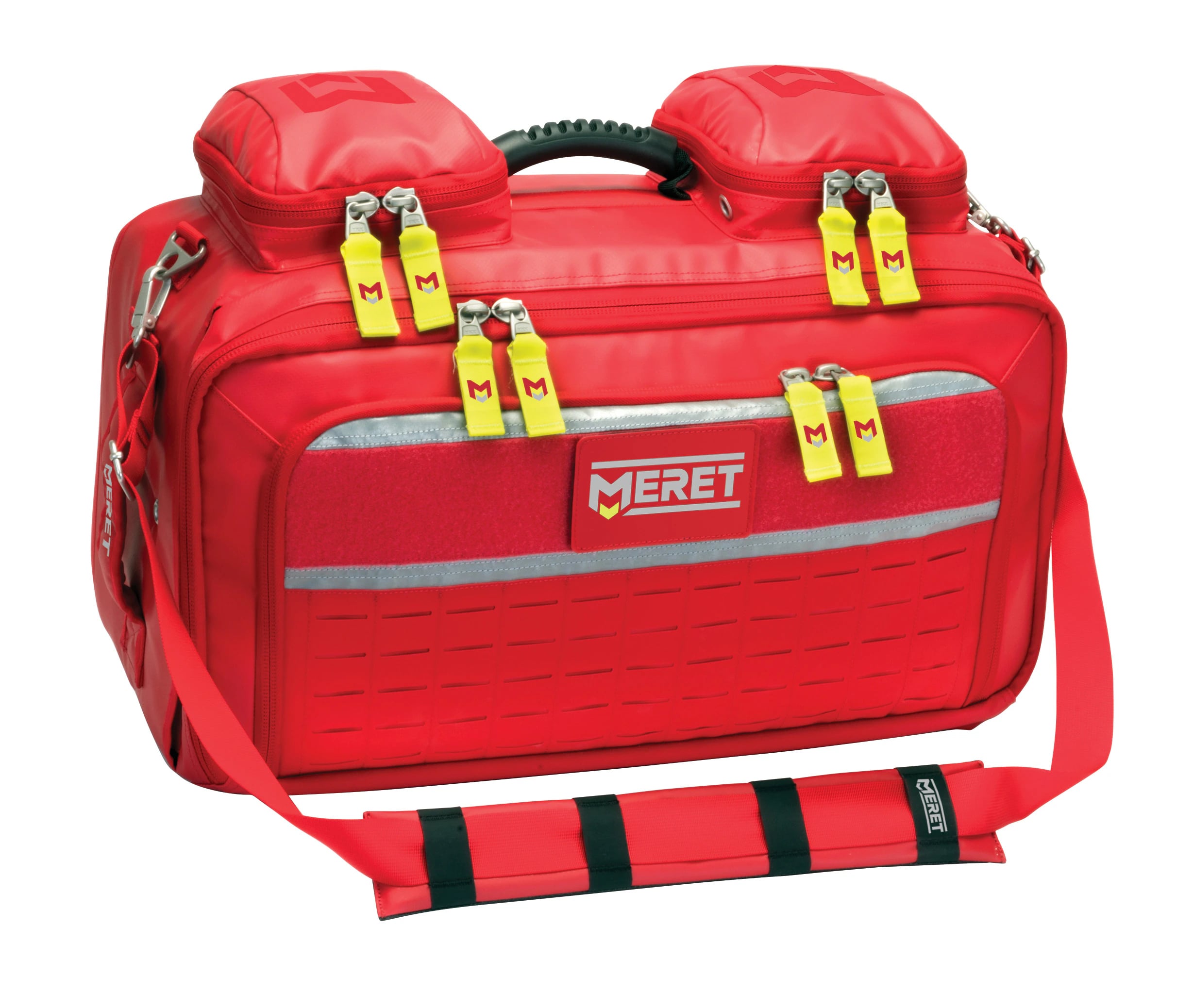 Meret Omni Pro X ICC Bag with Blood Pressure Cuff, 15x22x9.5" Red