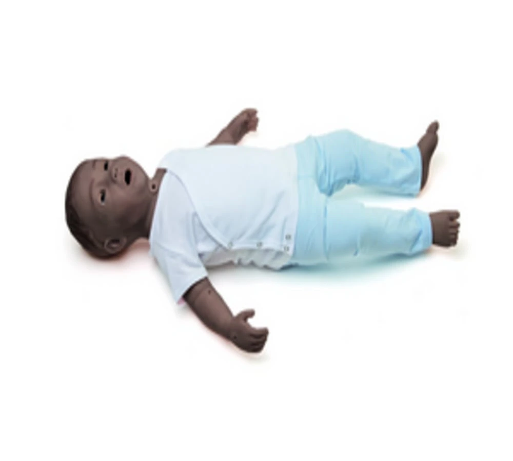 Laerdal SimBaby Full Body/Tracheostomy Training Manikin, Dark Skin, 28" with Accessories