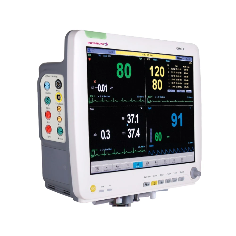 Infinium Medical Omni III Vital Signs Patient Monitor, 15" Touchscreen
