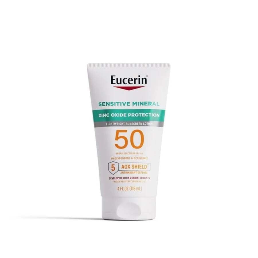Eucerin Sun Baby Lotion, SPF 50, Fragrance Free, 4 oz Tube, 12/Case