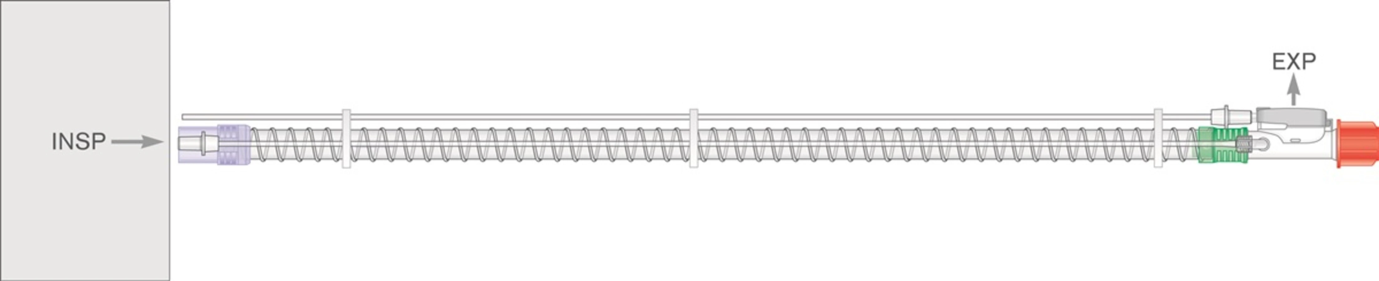 Intersurgical Circuit Z Vent 731 Breathing Circuit with Swivel Elbow, 22mm Adult, Exhalation with Monitoring Line, 20/Case