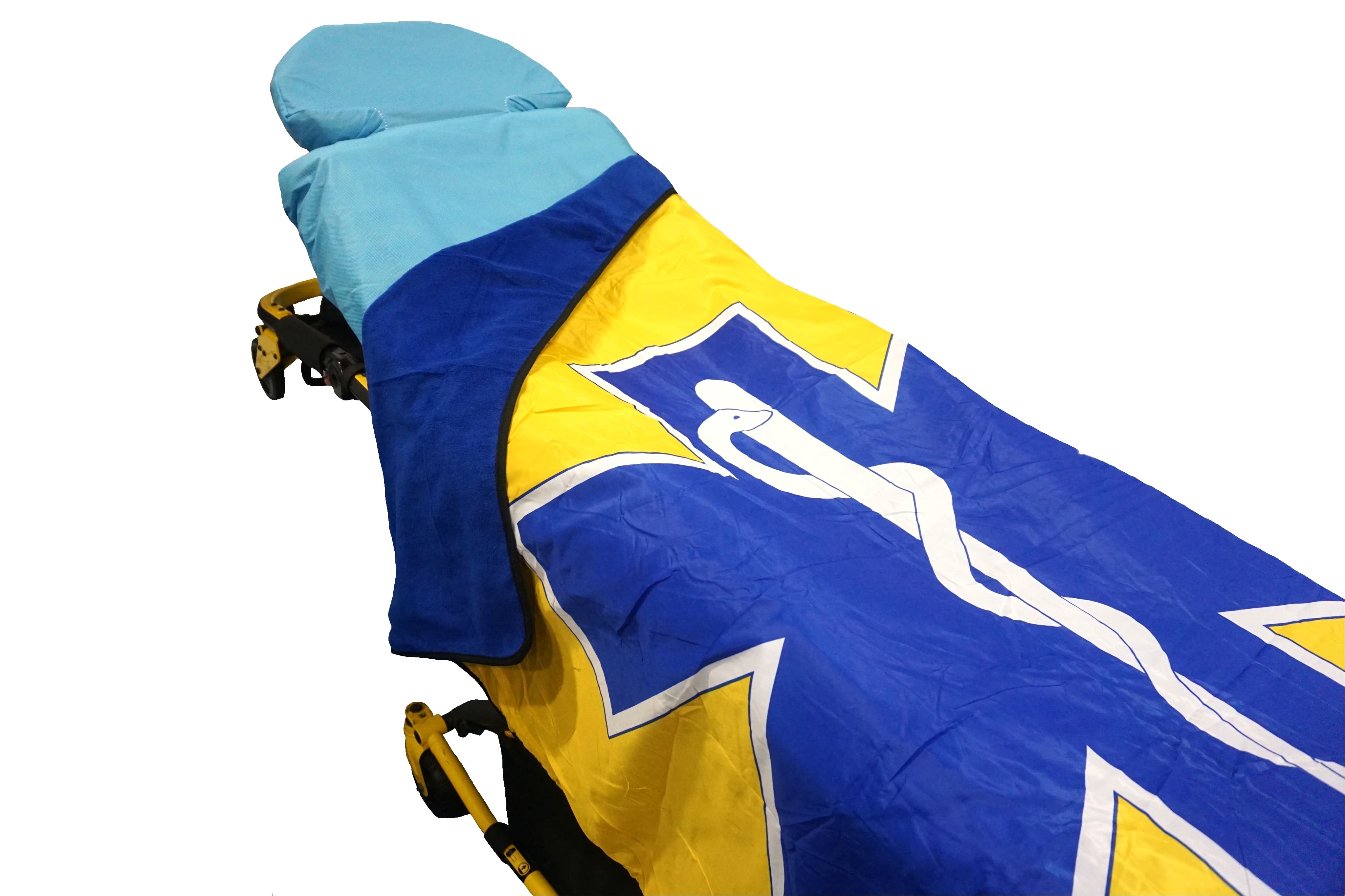 Taylor Healthcare Prod Blanket Fleece SoL Gold/Royal Blue, 60x90", Fleece/Nylon, 01KWC87QCXBHETK27DNJFSW91C