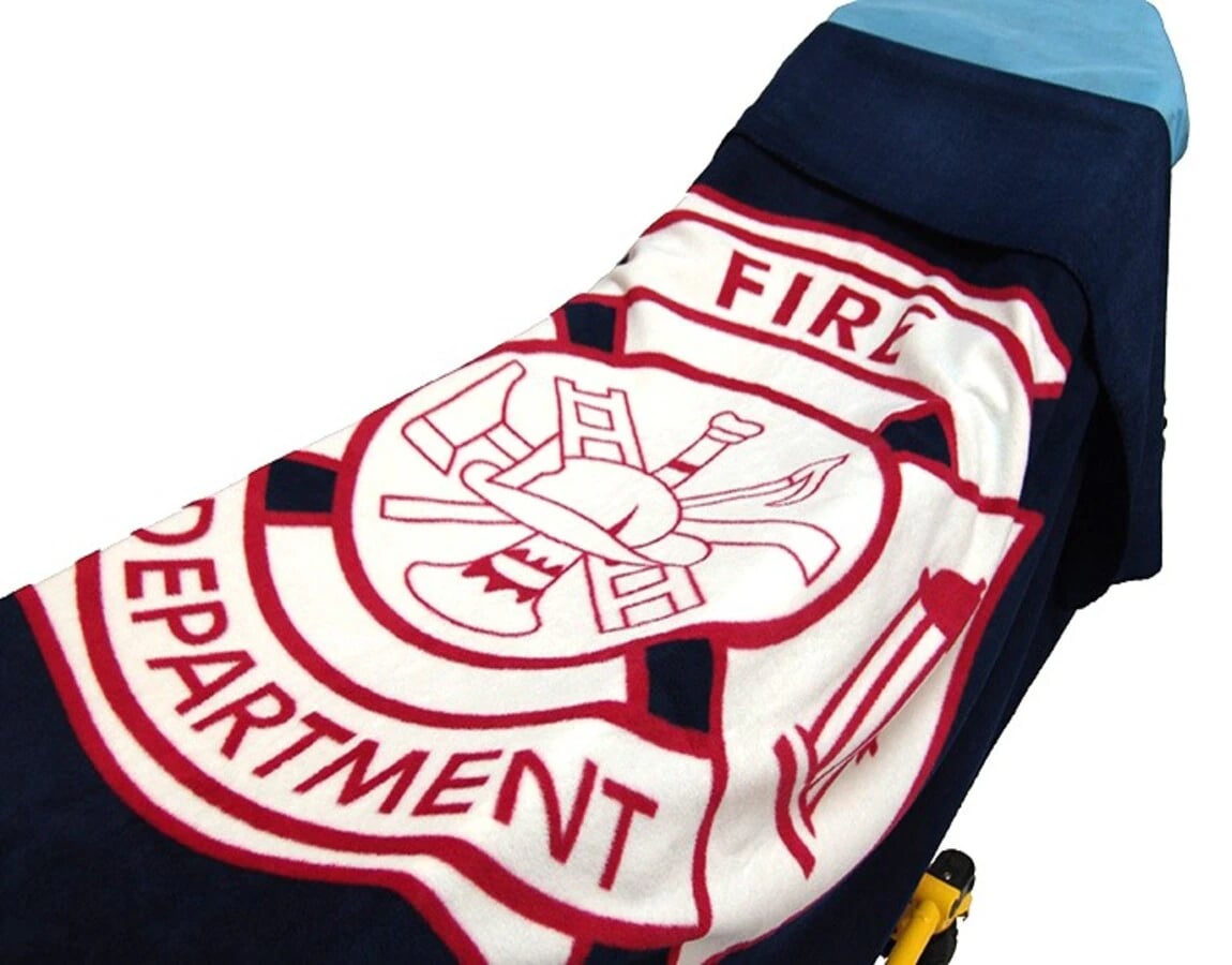 Taylor Healthcare Fleece Blanket, Navy, Flame Retardant, 60" x 90"