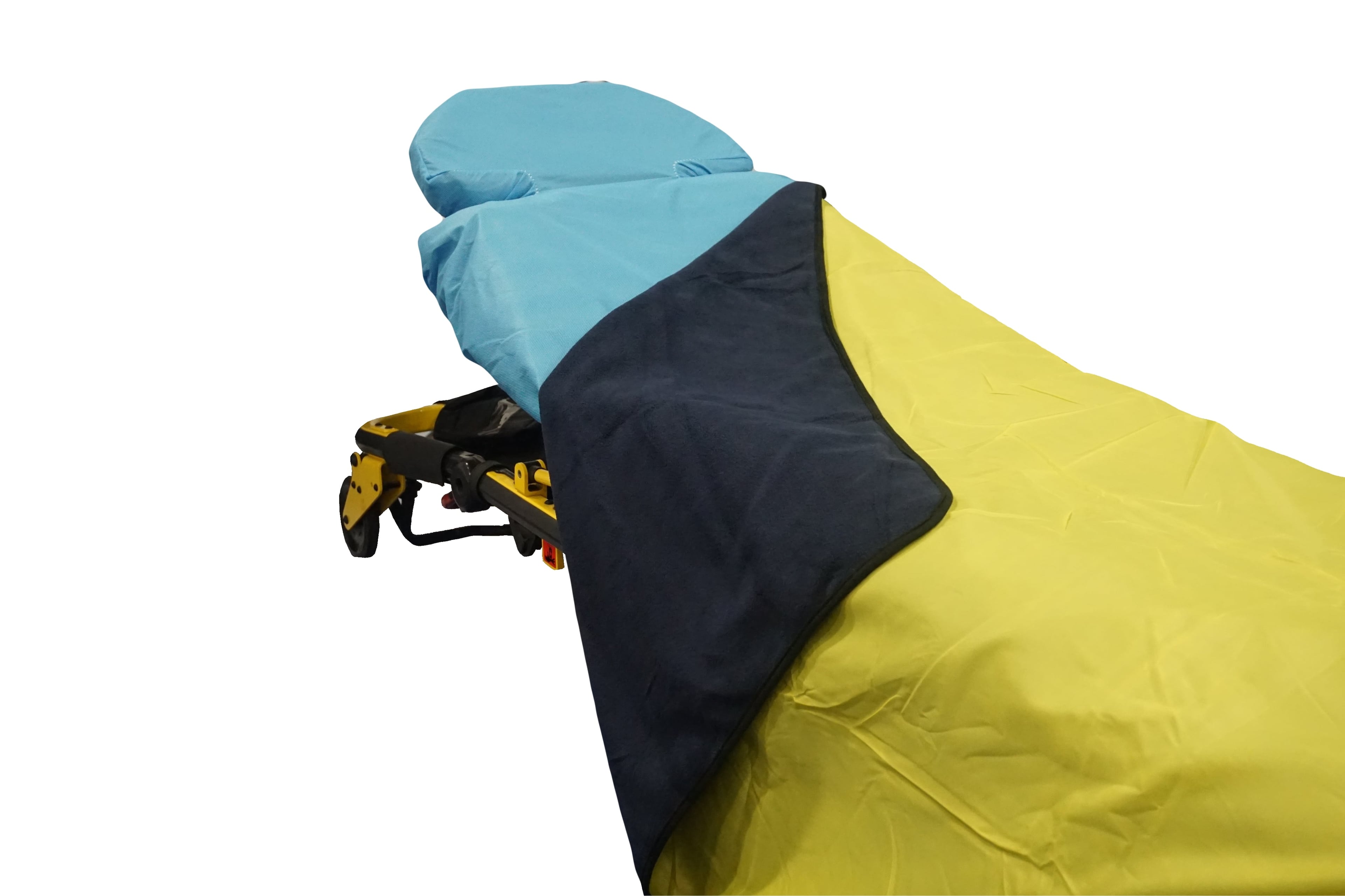 Taylor Healthcare Prod Fleece Blanket, Water-Resistant, Navy Blue/Yellow, 60" x 90", Fleece/Nylon