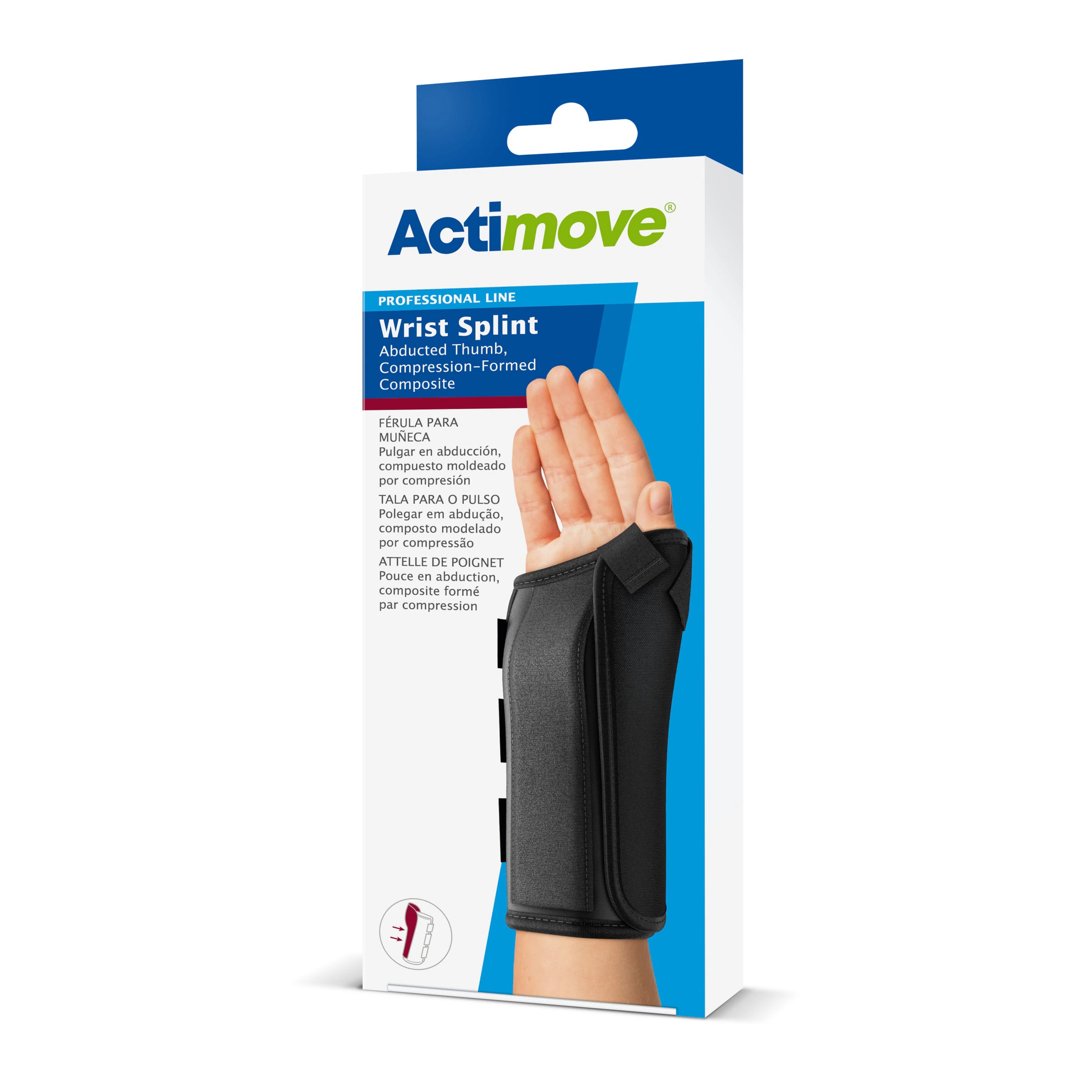 Actimove Wrist Support with Thumb, Hand/Wrist Splint, Size Large, Right