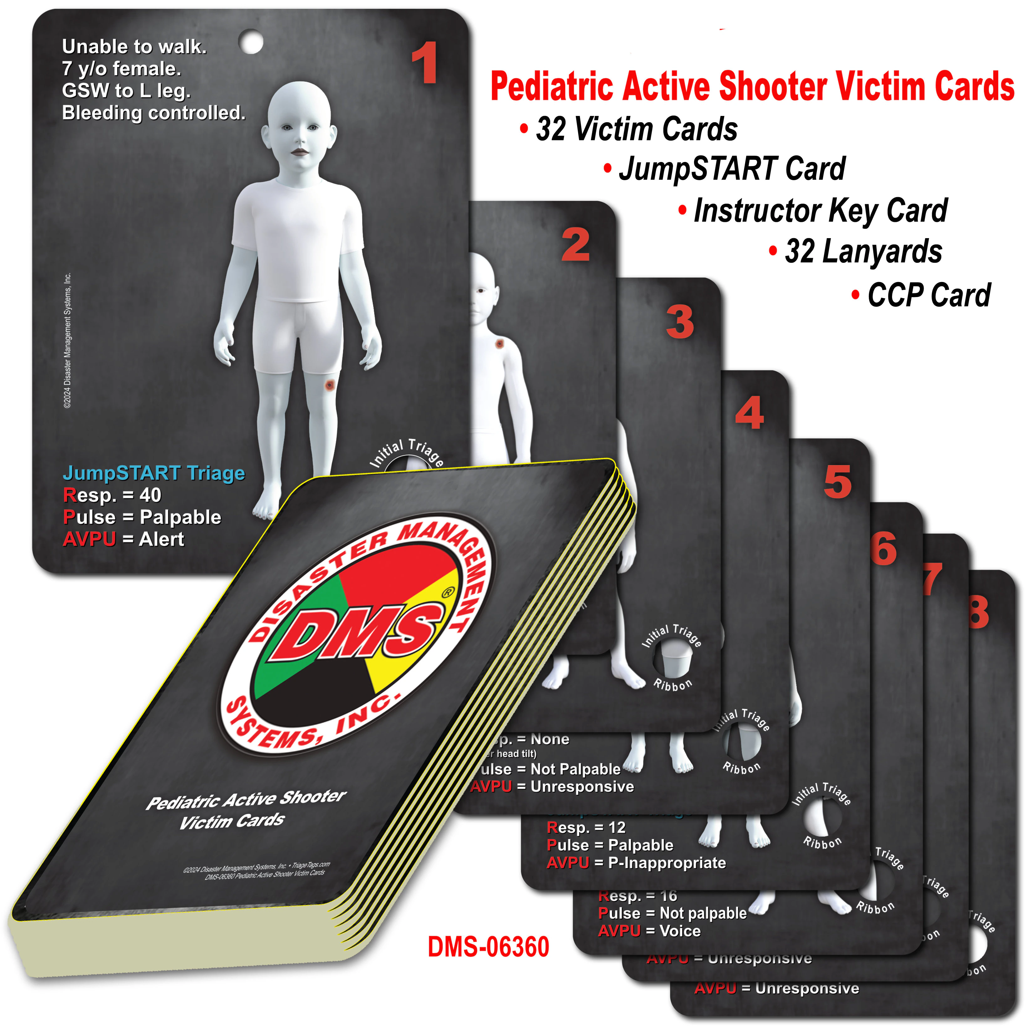 Pediatric Active Shooter Triage Indicator Cards (Each)