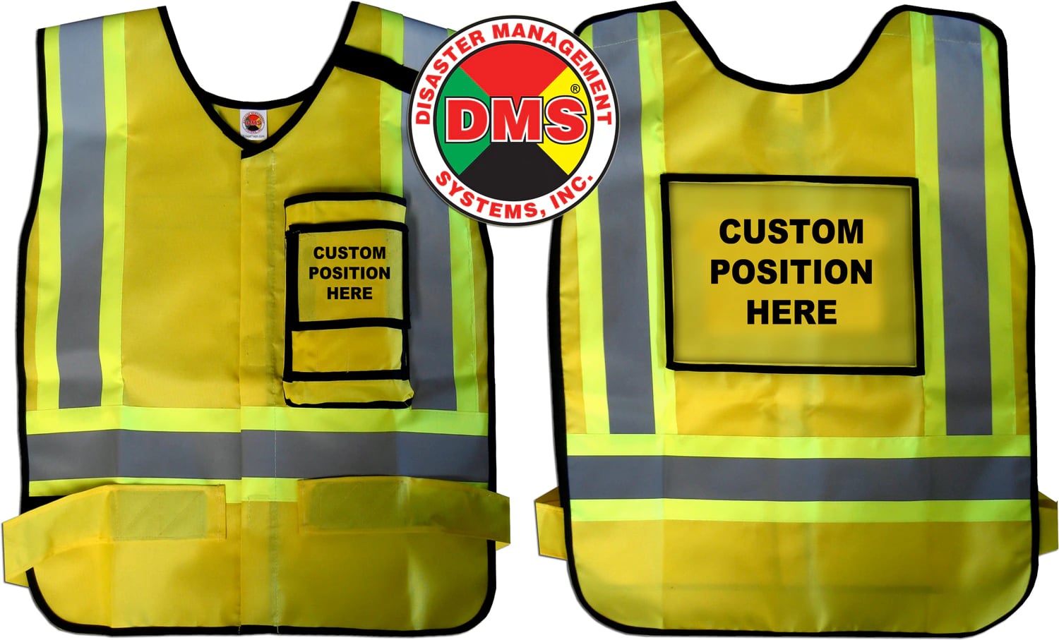 Disaster Management Yellow Dynamic Vest, One Size Fits Most