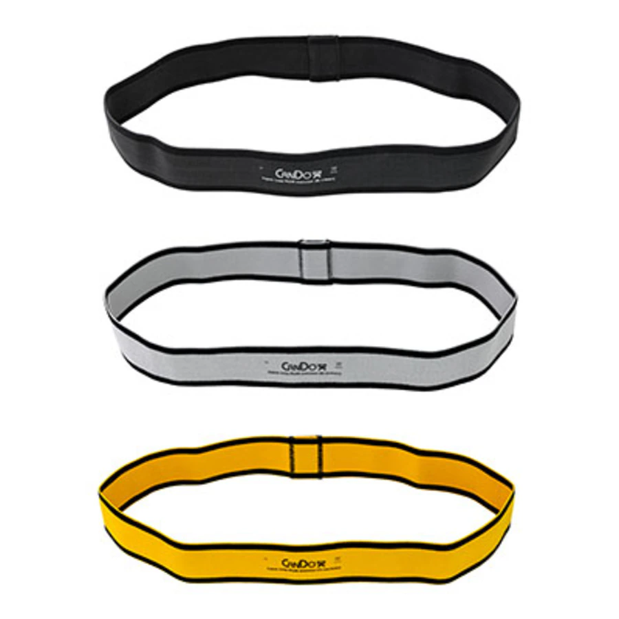 CanDo Loop Plus Exercise Band, 18" Loop, Black/Silver/Gold