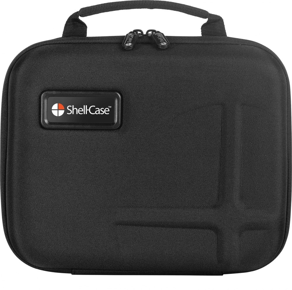 Shell Case Designs Model 320 Hybrid Case with Pouch & Dividers, 11.4 x 9.2 x 4.3 in, Black, Zipper Closure with Carry Handle