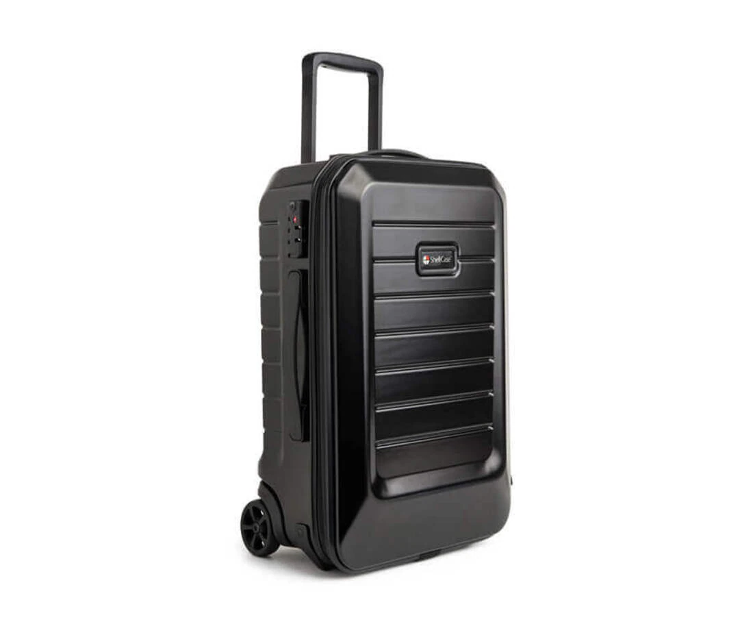 Shell Case Designs Hybrid 550 Wheeled Case, Empty, Black, 21.6 x 13.2 x 9 in, Zipper Closure with Carry Handle