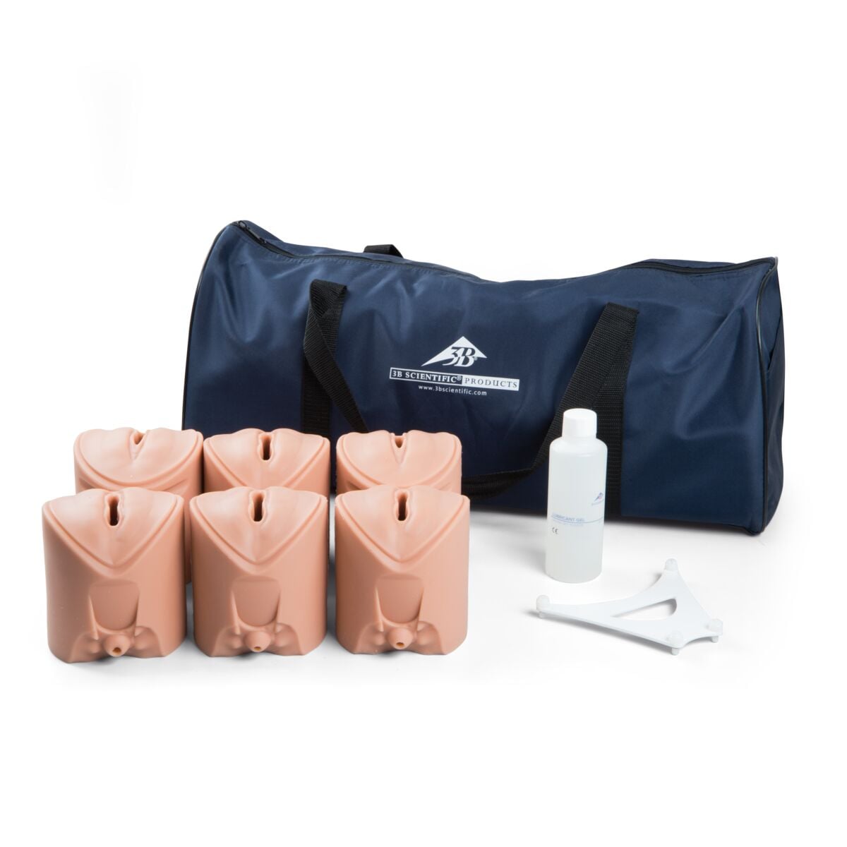 American 3B Scientific Birthing Stages Training Simulator, Light Skin, with 6 Birth Stage Inserts, Safety Plate, Lubricant, and Carry Bag