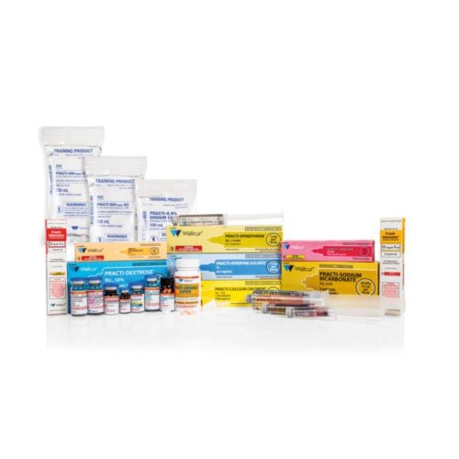 Wallcur Practi-Meds ACLS Med Bundle, Simulated Training Medication Kit
