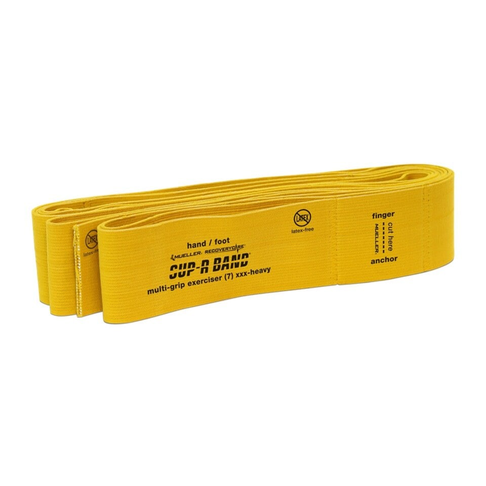 Mueller Sports Medicine Sup-R Band MultiGrip Resistance Training Band, Gold 3X-Heavy, 6ft