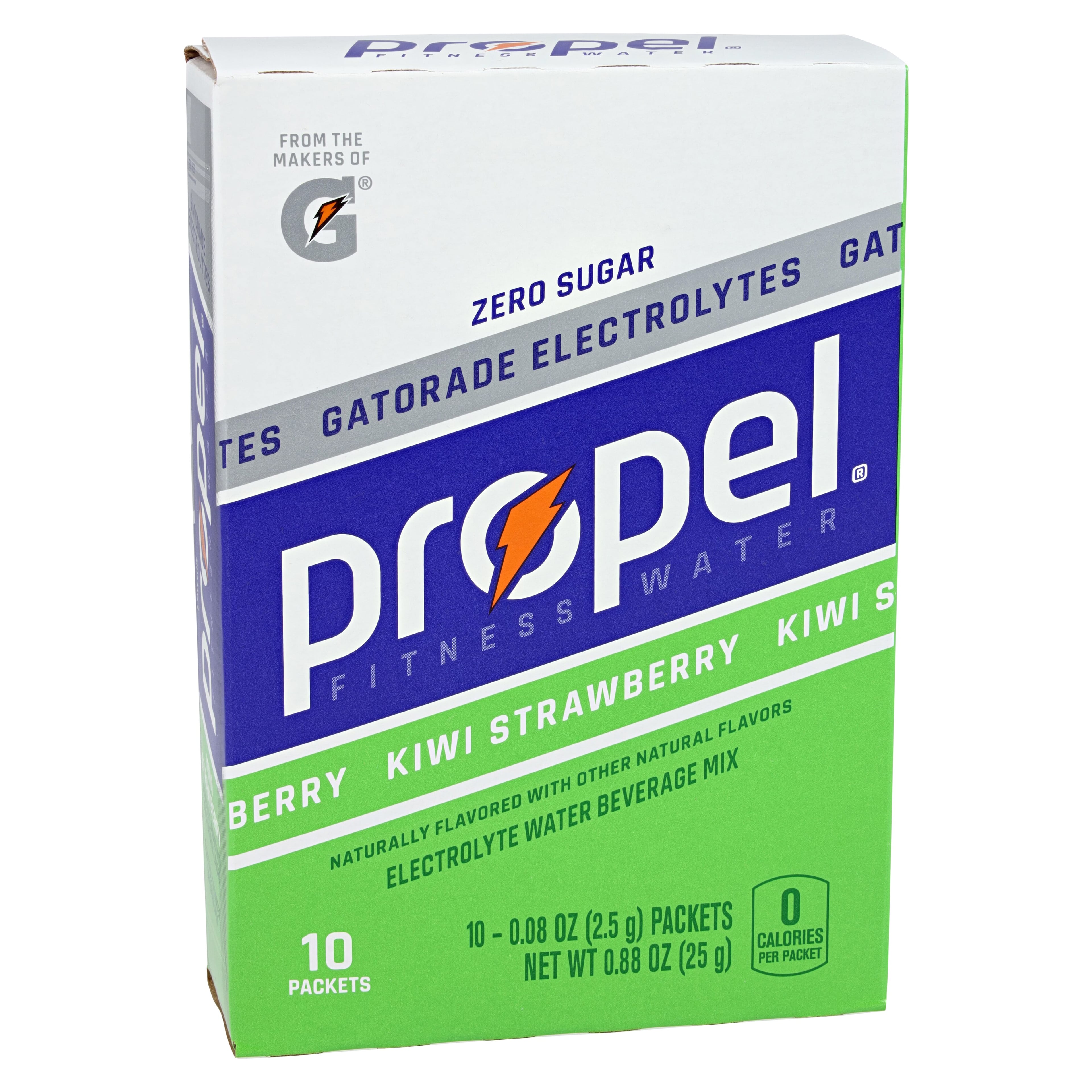 Propel Electrolyte Powder Packets, Strawberry Kiwi, 10 Count Box, 12/Case