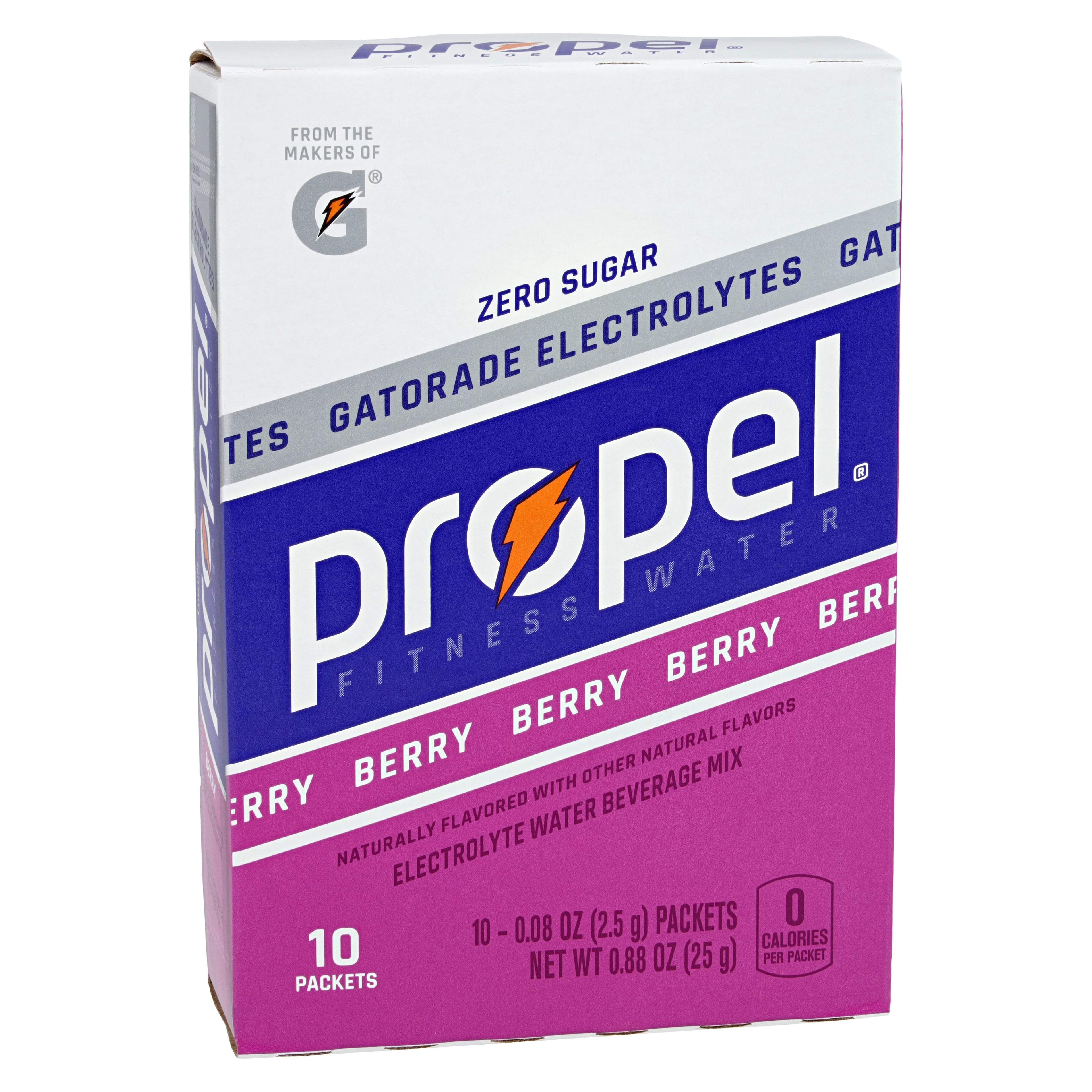 Propel Electrolyte Powder Packets, Berry, 10 Count Box, 12 Boxes/Case