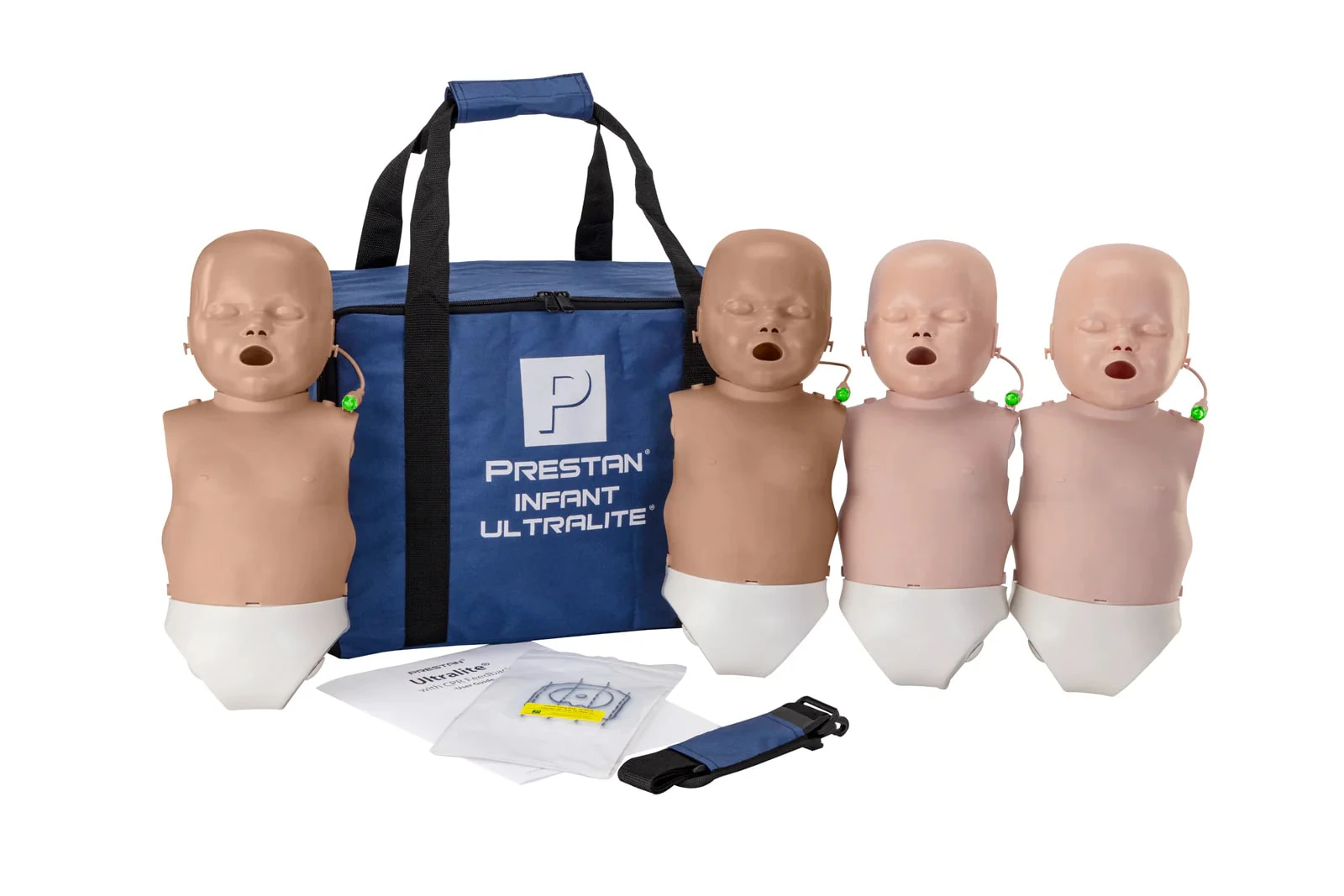 Prestan CPR Trainer Manikin, Dark Skin Infant, with CPR Feedback, 4 Pack