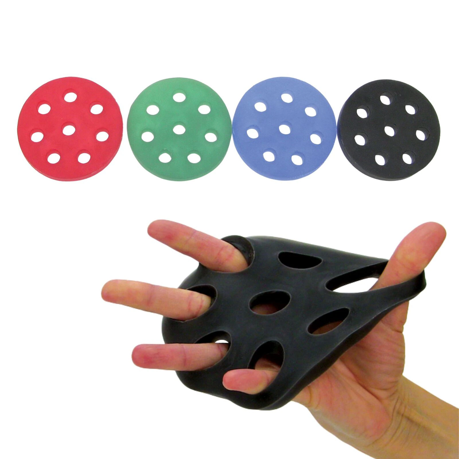 TheraBand Hand Xtrainers, Blue, Heavy Resistance, Each