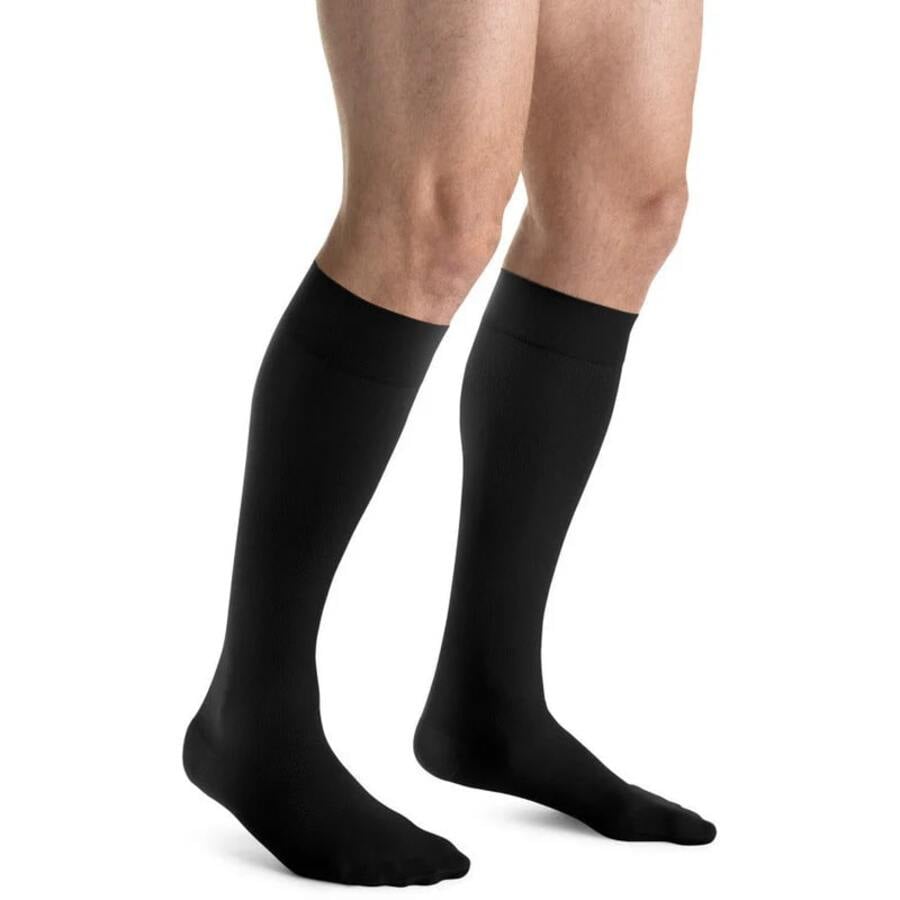 JOBST forMen Compression Sock, Knee High, Closed Toe, Large, Black, 15-20 mmHg