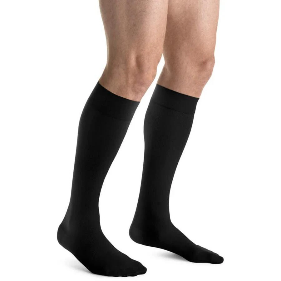 JOBST forMen Compression Sock, Knee High, Closed Toe, 15-20 mmHg, XL, Black