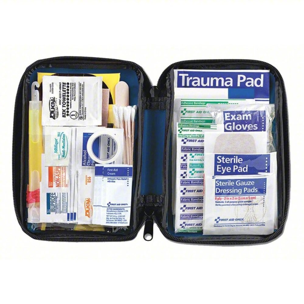 Grainger Vehicle First Aid Kit, Black