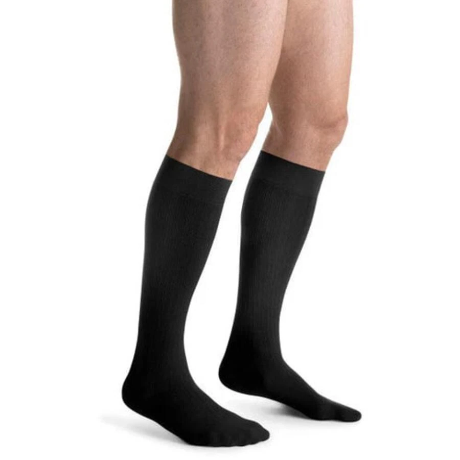 Jobst forMen Compression Sock, Knee High, Closed Toe, Black, 30-40 mmHg, X-Large