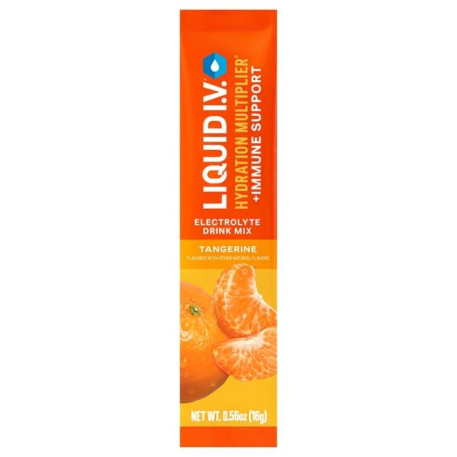 Liquid IV Hydration Multiplier Electrolyte Powder, Tangerine, Single-Use Packet, 1/Pk