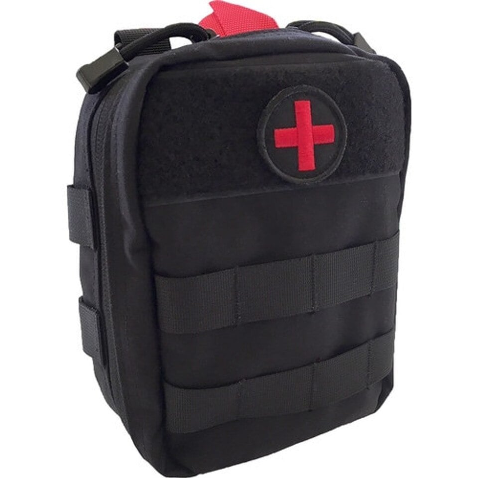Rescue Essentials Trauma IFAK Pouch, Black, Zipper Closure