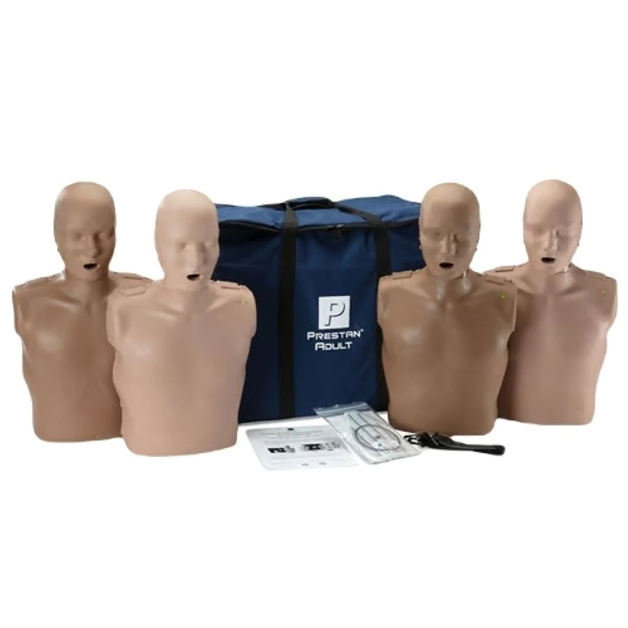 Prestan Professional CPR Training Manikin Set, Female Adult, 2 Medium/2 Dark Skin Tones, 4/Pack