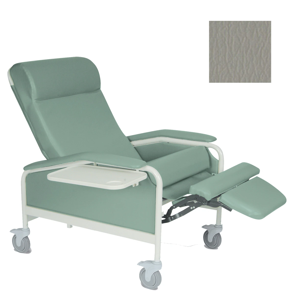 Winco CareCliner XL Series Clinical Recliner, Vinyl Upholstery, Gray, 450 lb Capacity