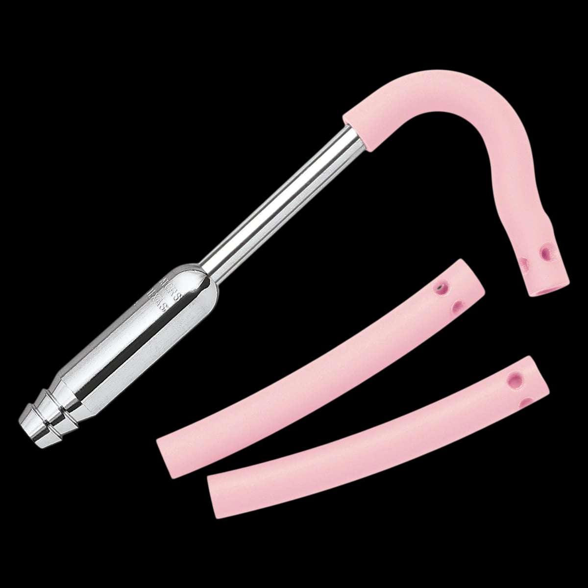Quality Aspirators High Volume Saliva Ejector, Stainless Steel, Autoclavable, with 4 Silicone Sleeves, Each