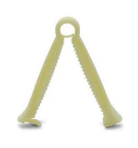 Aspen Surgical Double-Grip Umbilical Cord Clamp, Sterile, Disposable, 125/Box