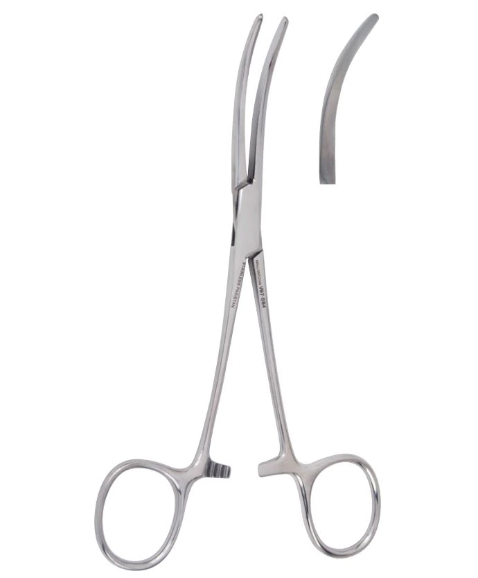 Miltex Vantage St. Vincent Tube Occluding Forcep, Curved, 6-1/2", Stainless Steel