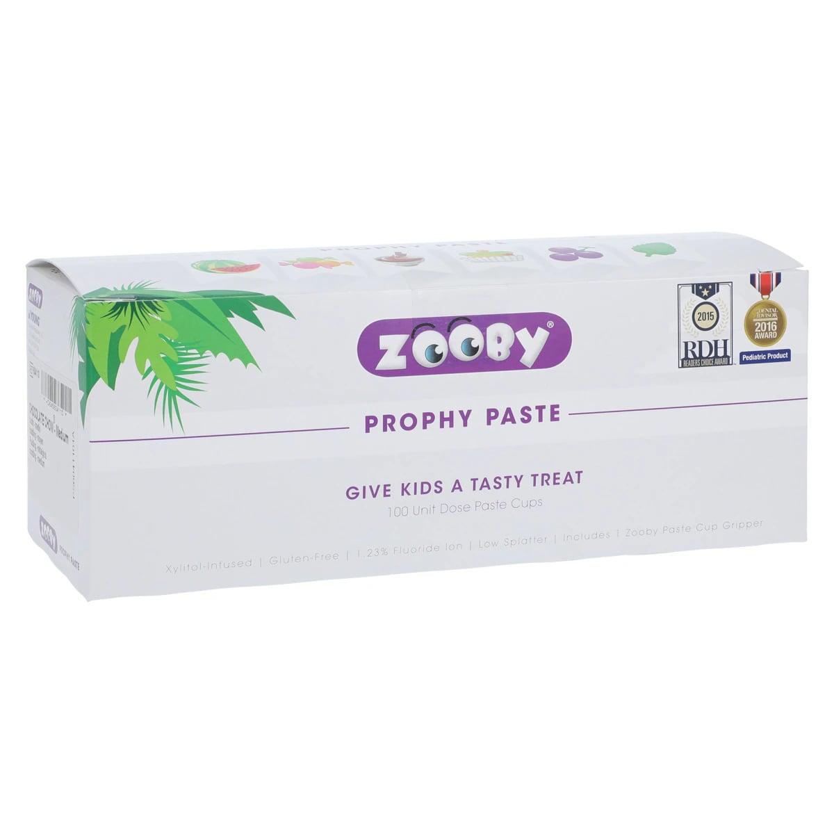 Zooby Prophy Paste, Chocolate Chow, Medium Grit, 1.23% Fluoride, 100 Unit Dose Cups, 604110
