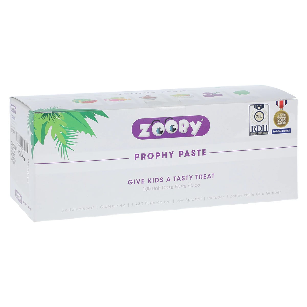 Zooby Prophy Paste, Fine Grit, Chocolate Chow Flavor, 100 Unit-Dose Cups, 604210