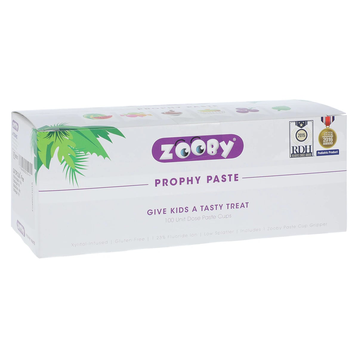 Zooby Prophy Paste, Fine Grit, Gator Gum Flavor, Unit Dose Cups, 100/Box, 605210