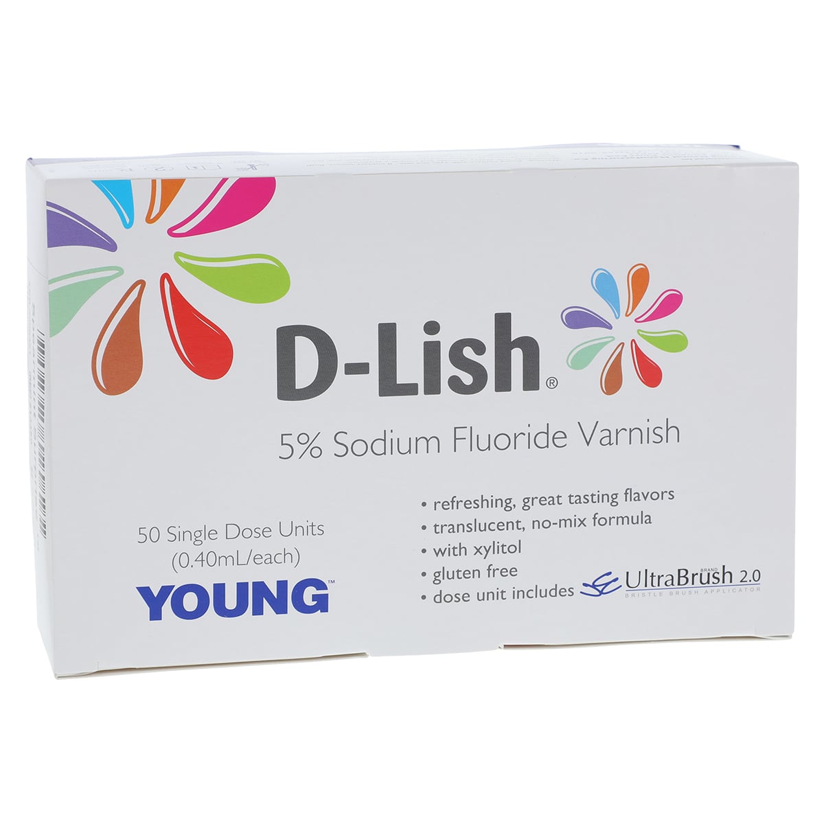D-Lish 5% Sodium Fluoride Varnish, Spearmint Surprise, 0.4 mL Unit Doses, 50/Box, 213450
