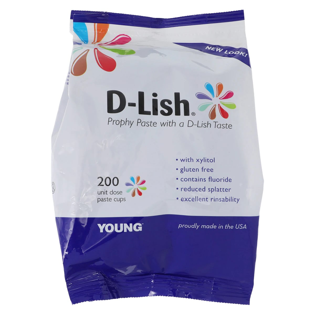 Young Dental D-Lish Prophy Paste, Medium Grit, Dreamsicle Orange, Unit Dose Cups, 200/Box, 305120