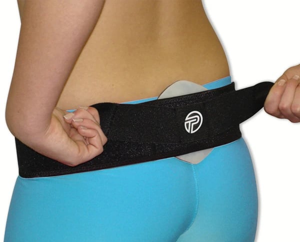 Pro-Tec Athletics SI Compression Wrap Belt, Lower Back, Adult, Medium (32-38"), Black