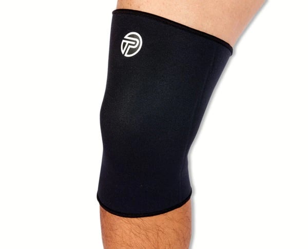 Pro-Tec Athletics Adult Neoprene Knee Support Sleeve, Black, Size Small (13-14")