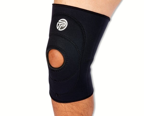 Pro-Tec Athletics Adult Neoprene Knee Support Sleeve, Black, Size Small (13-14")