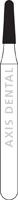 NTI FG Diamond Bur, Coarse, Round End Taper, #849-012 (C849-012), 4.0 mm Head Length, Friction Grip, 5/Pack