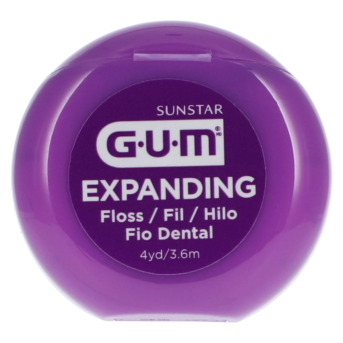 GUM Expanding Floss, Waxed, Unflavored, 4 yd Patient Size, 144/Box, 2030PQB