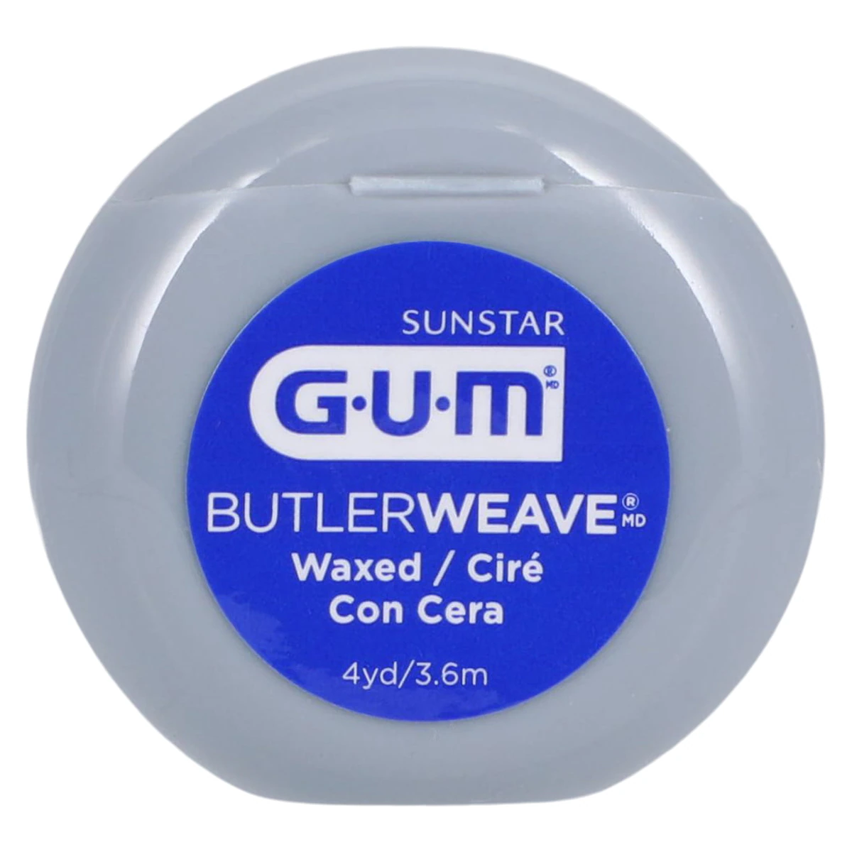 GUM ButlerWeave Waxed Dental Floss, 4 yd Packs, Mint, 144/Box, 1115PQB